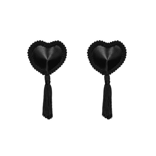 Сексуальні наклейки на соски з пензликами, чорні - Obsessive Tassel Nipple Covers Black