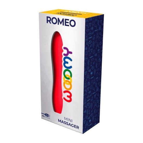 Міні-вібратор з потужною вібрацією і 10 режимами роботи Wooomy Romeo