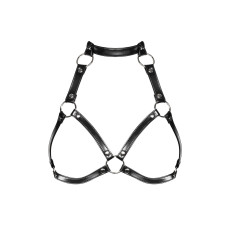 Портупея на грудь из искусственной кожи, черная Obsessive A740 Harness Black, O/S