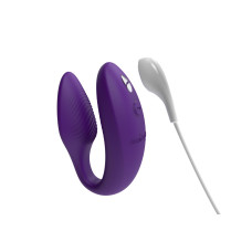 Вибратор с управлением для двоих и анатомичной формой, фиолетовый We-Vibe Sync 2 Purple