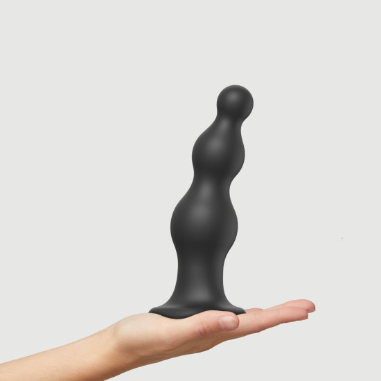 Насадка для страпона с бусинами, чёрная Strap-On-Me Dildo Plug Beads Black, XXL