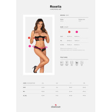 Комплект з відкритим доступом Obsessive Roxelia 2-Pcs Crotchless Set, XL/2XL