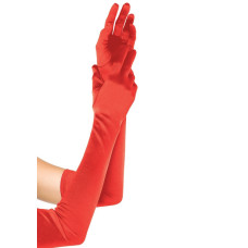 Довгі атласні рукавички, червоні Leg Avenue Extra Long Satin Gloves Red, One Size