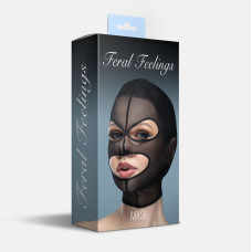 Маска-сітка з відкритим ротом і очима, чорна Feral Feelings Mask Black