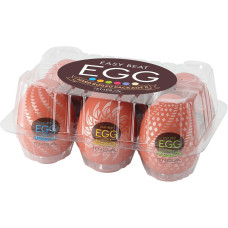 Набір з 6 яєць-мастурбаторів, щільний TPE, випукла текстура Tenga Egg Hard Boiled II Pack