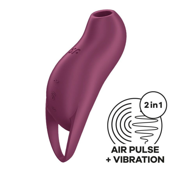 Вакуумний кліторальний стимулятор з вібрацією, фіолетовий Satisfyer Pocket Pro 1 Purple