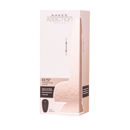 Реалистичный фаллоимитатор с пульсацией Naked Addiction 8.5” Thruster Vanilla