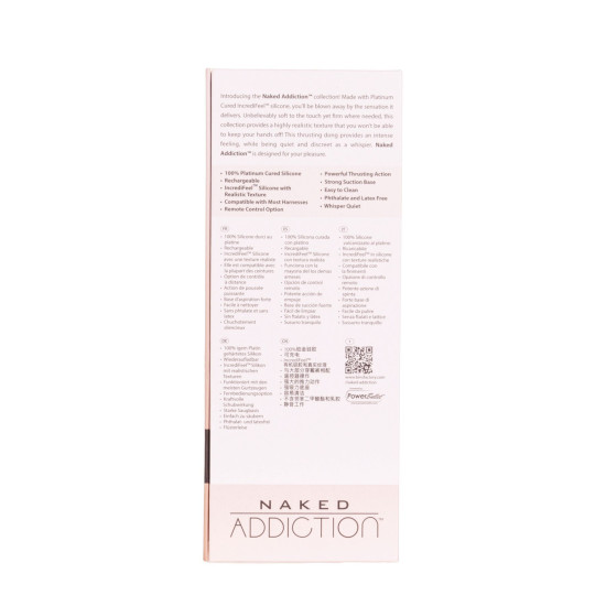 Реалистичный фаллоимитатор с пульсацией Naked Addiction 8.5” Thruster Vanilla
