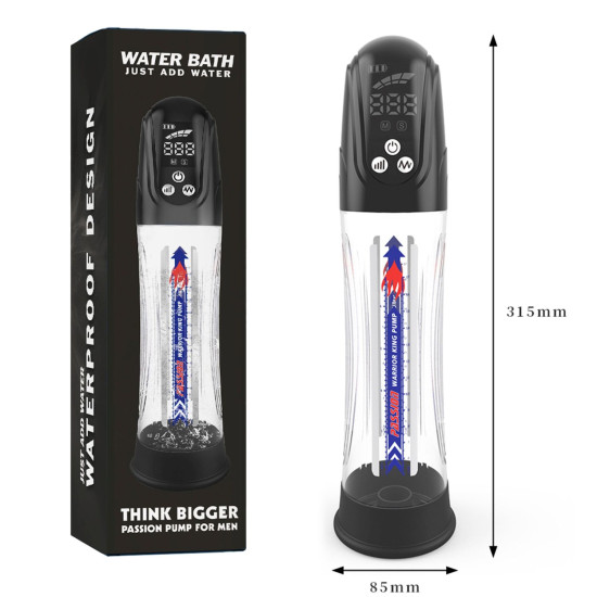 Гідропомпа для пеніса 2 в 1 (вода/повітря) з LED-дисплеєм Water Bath