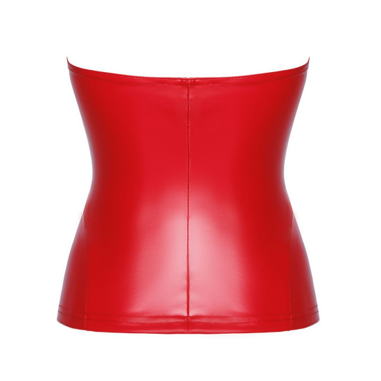 Корсет, красный Noir Handmade F355 Red Powerwetlook Corset, L