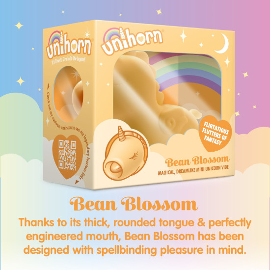 Вибратор-единорожка с пульсирующим язычком Unihorn Bean Blossom