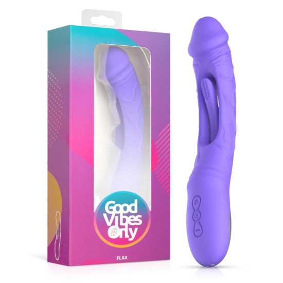 Вибрирующий фаллоимитатор со стимуляцией точки G Good Vibes Only Flax Vibrating Dildo With G-Spot Stimulator