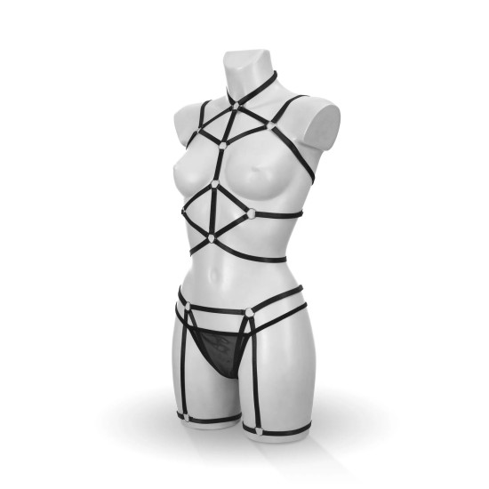 Комплект (портупея, гартеры и трусики) Bijoux Pour Toi Sidonie