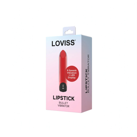 Віброкуля-помада, що перезаряджається, 9 режимів Loviss Lipstick Bullet Vibrator
