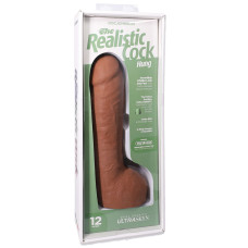 Фаллоимитатор с мошонкой, длина 30.5 см Doc Johnson The Realistic Cock ULTRASKYN - 12 Inch Hung with Balls Caramel