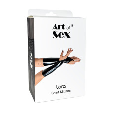 Короткі вінілові мітенки, чорні Art of Sex Lora, S