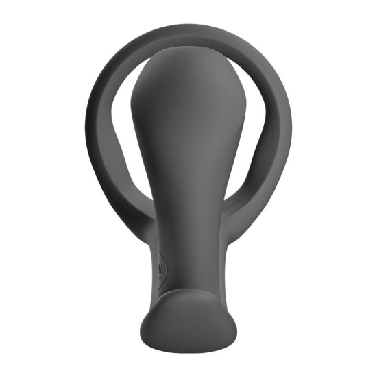Анальная пробка с эрекционным кольцом, черная Fun Factory Bootie Ring Black (мятая упаковка)
