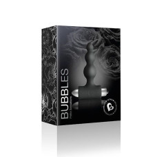 Анальный вибратор с рельефной поверхностью, черный Rocks Off Petite Sensations Bubbles Black (мятая упаковка!!!)