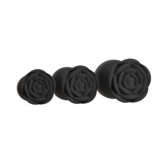 Набір силіконових анальних пробок BMS Roses Til’ Dawn Silicone Anal Plug Kit (пошкоджена упаковка!!!)