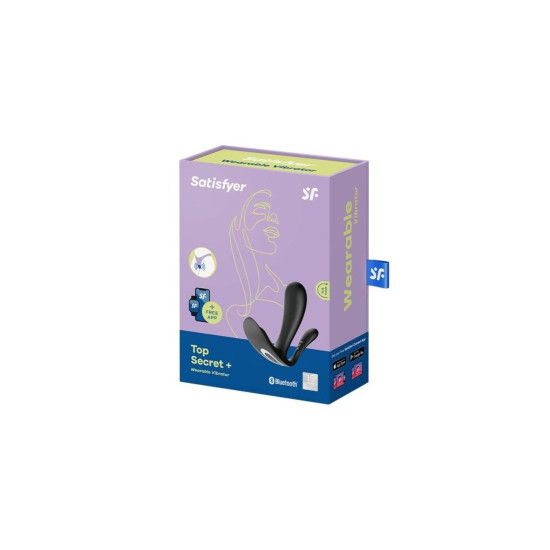 Двойной смарт-вибратор в трусики, черный Satisfyer Top Secret+ Black
