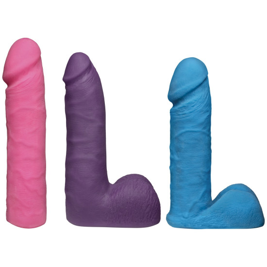 Набор для страпона, диаметр 3 см и 4,5 см Doc Johnson Vac-U-Lock Dual Density UltraSKYN Colors Set
