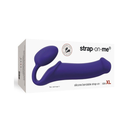 Безремневой регулируемый страпон фиолетового цвета, диаметр 4,5 см Strap-On-Me Violet, XL