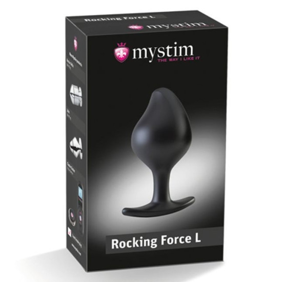 Силіконова анальна пробка для електростимулятора, діаметр 4,7 см Mystim Rocking Force L