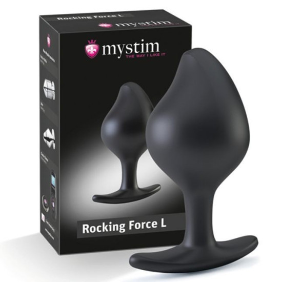 Силіконова анальна пробка для електростимулятора, діаметр 4,7 см Mystim Rocking Force L