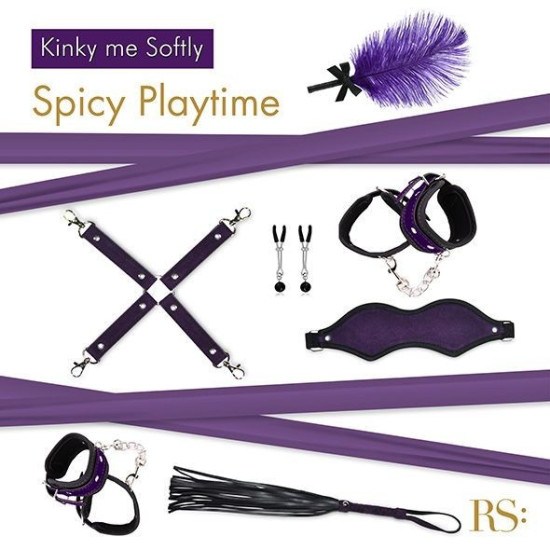 Подарунковий БДСМ набір з 8 аксесуарів, фіолетовий RIANNE S Kinky Me Softly Purple