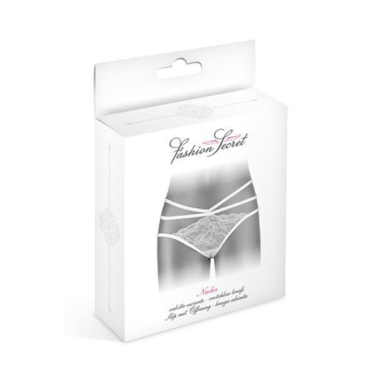 Труси з відкритою попкою, білі Fashion Secret Nadia White