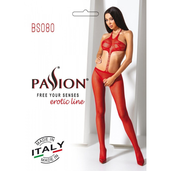 Бодистокинг, красный Passion BS080 Red