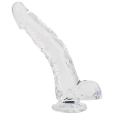 Прозорий фалоімітатор на присосці, довжина 22 см, діаметр 3,5 см - Alive Jelly Dildo Stallion