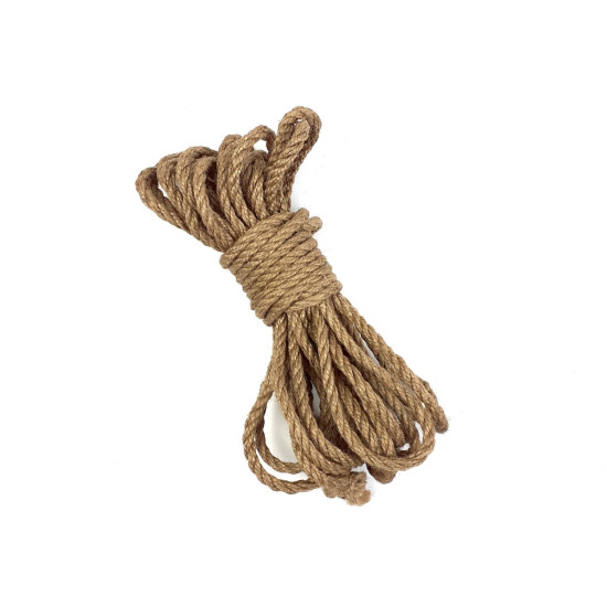 Джутовая веревка для Шибари, БДСМ и эротического связывания Shibari Rope Natural, 8 м