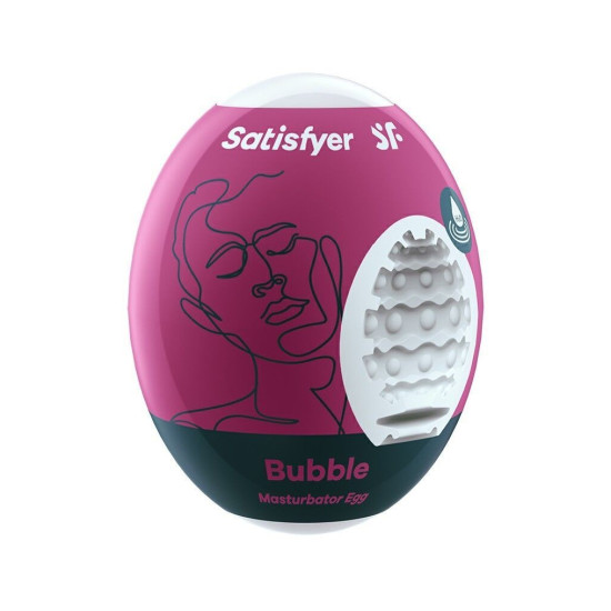 Самосмазывающееся мастурбатор-яйцо с лубрикантом, одноразовое Satisfyer Egg Bubble