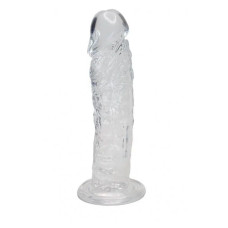 Фаллоимитатор на присоске, длина 19,3 см, диаметр 4,3 см, прозрачный Alive Jelly Dildo Empire