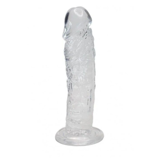 Фалоімітатор на присоску, довжина 19,3 см, діаметр 4,3 см, прозорий Alive Jelly Dildo Empire