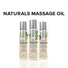 Массажное масло с ароматами перечной мяты и эвкалипта JO Naturals Massage Oil Peppermint & Eucalyptus, 120 ml