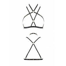Портупея-стрепы, черная Passion Exclusive Kelis Bra Black, XXL/XXXL