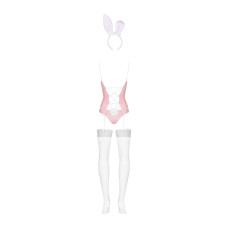Розовый эротический костюм зайки (4 предмета: топ с подвязками) Obsessive Bunny Suit 4-Pcs Costume Pink, L/XL
