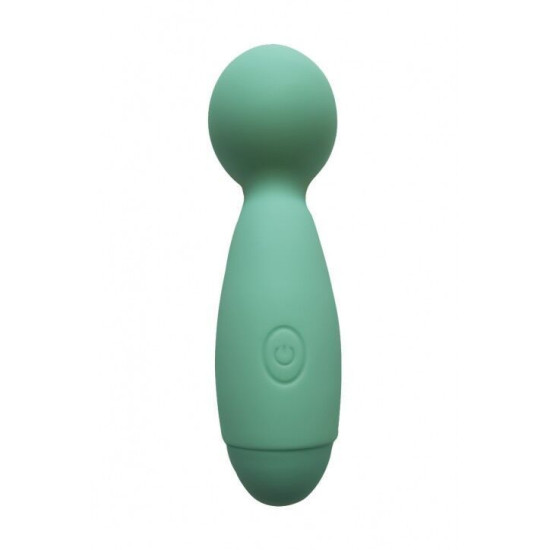 Мини-вибромассажер, бирюзовый Wooomy Smally Mini Wand Turquoise