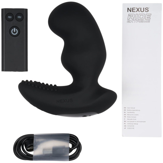 Масажер простати з подвійним мотором і пультом ДУ Nexus RIDE EXTREME Dual Motor Remote Control Prostate Vibrator Black