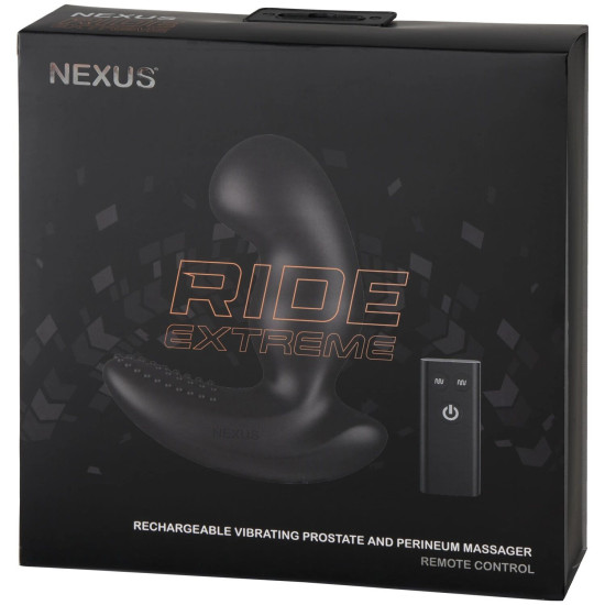 Масажер простати з подвійним мотором і пультом ДУ Nexus RIDE EXTREME Dual Motor Remote Control Prostate Vibrator Black
