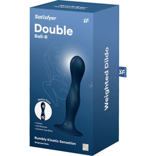 Ділдо, темно-синє Satisfyer Double Ball-R Dark Blue