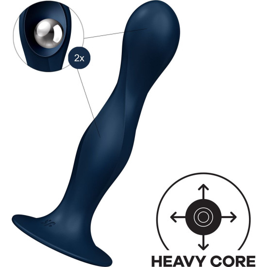 Ділдо, темно-синє Satisfyer Double Ball-R Dark Blue