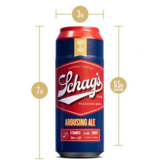 Полупрозрачный мастурбатор с текстурированным каналом Schag’s by Blush Arousing Ale Masturbator Frosted