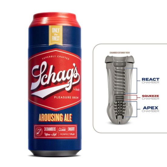 Полупрозрачный мастурбатор с текстурированным каналом Schag’s by Blush Arousing Ale Masturbator Frosted