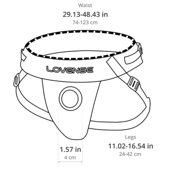 Чёрные трусики для страпона, подходят для Lovense Lapis и других моделей Lovense Strapless Harness