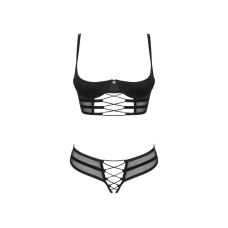 Комплект з відкритим доступом Obsessive Roxelia 2-Pcs Crotchless Set, XS/S