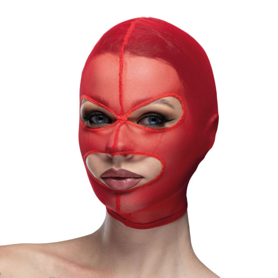 Маска-сетка с открытым ртом и глазами, красная Feral Feelings Mask Red