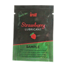 Пробник лубриканта на водній основі зі смаком полуниці Intt Strawberry, 2 ml